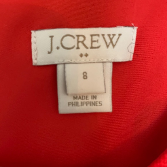 J. Crew Red and Dark Navy Polka Dot Dress (8) - Picture 3 of 3